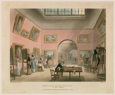 Britische Institution, Pall Mall von Thomas Rowlandson